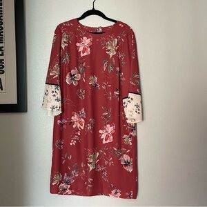 Floral Red Dress